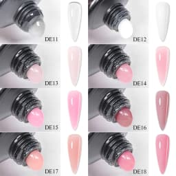 5PCS/Set 20ml Poly Nail Extension Gel Set Soak Off UV LED Acrylic Crystal White Clear Nude Pink Gel Nail UV Construction Gel Kit