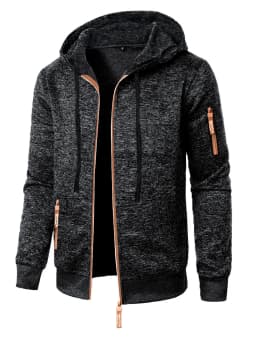 Men's Hoodies Autumn Winter Solid Zip Up Hoodie Men Sweatshirts Cardigans Long Sleeve Hooded Sweatshirt Men Hoody Outerwear