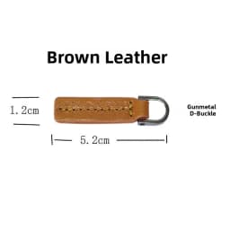 Top Layer Cowhide Zipper Pull Tab Detachable Copper Screw Rod Hardware D Buckle Handbag Resistant Pull Handle Clothing Access...