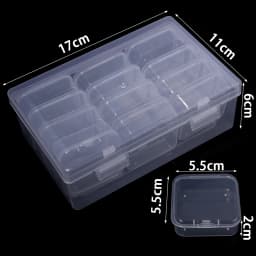 1PC Transparent Plastic Dust-proof Storage Box Multifunctional Storage Box For Small Jewelry Nail Art Perler Beads Organization