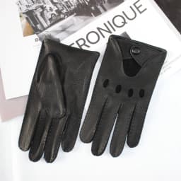 New High-Quality Men's Deerskin Gloves Thin Single Leather Unlined Touch Screen Leather Driving Gloves