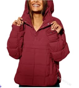 Women's Casual Fashion Solid Color Before Short After Long Cotton Jacket, Loose Long-sleeved Hooded Top, Women Autumn and Winter