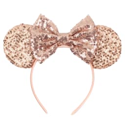 Cute Women Mouse Ears Leopard Print Headbands for Girls Baby Women Sequins 5"Bows Hair Accessories Adults Hairbands Kids Gift