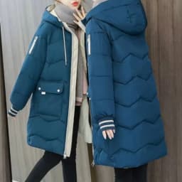 Plus Size Women Long Down Cotton Jacket Winter Thicken Women's Parkas Warm Hooded Coat New Korean Loose Cotton Coat Female Tops