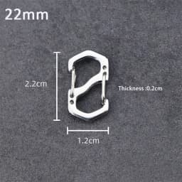 10PCS Backpack Buckle Stainless Steel S Type Carabiner With Lock Mini Outdoor Backpacks Luggage Hook Anti-Theft Key-Lock Tool
