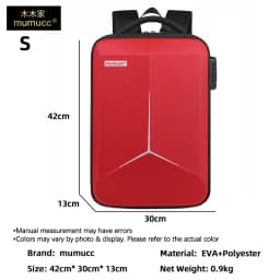 MUMUCC Hard EVA Shell Laptop Backpack Shockproof USB Type C Charging Anti Theft Password Lock Travel Backpack with Luggage Strap