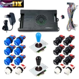 9800 in 1 Pandora Saga DX 2 Plus Arcade Box DIY Kit 8 Way Joystick American Style Push Button Game Console Cabinet Bartop