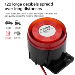 Mini Sound Alarm Siren Horn for Alarm System 12 24V 220V Buzzer High Decibel Sound and Light Alarm Anti-theft Horn Electronic