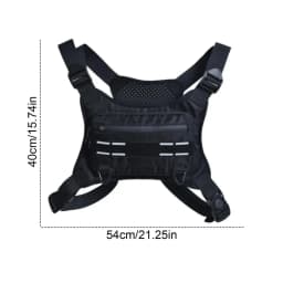 Adjustable Sport Running Chest Bag Running Vest Bag Reflective Front Chest Pack with Phone Holder Breathable Cycling Vest Bag