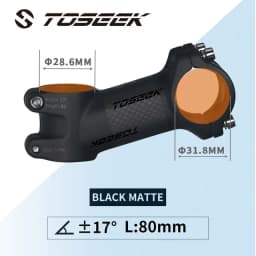 Toseek Stem MTB Carbon + Aluminum Mtb Handlebar Stem Bike Power 31 8mm Bicycle Handlebar Table 10 17 25 35 Degree Stem Bike Part