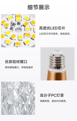 Modern Acrylic Diamond-Cut E27 E14 LED Bulb Chandelier Warm White Light cold 4000k Plug-in Hanging Lamp for Living Room Decor
