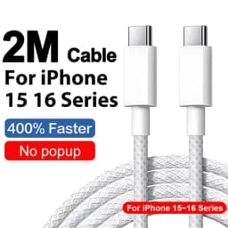 40W USB Type-C Fast Charger For iPhone 16 15 14 13 12 11 Pro Max Plus Phone Charger EU Adapter PD Fast Charge Cable Accessories