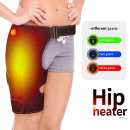 Full-Wrap Hip Support Brace with Massager Pain Relief Buttock Muscle Relaxation Focused Hips Heating Massage