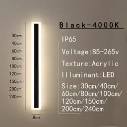 Waterproof, Wall, LED, Outdoor, IP65, Modern Style, Garden, Landscape Light, Villa, Light, Power Supply 85-265V, Adjustable