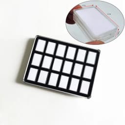 Loose Diamond Gemstone Display Case White Foam Round Gems Holder Jar Insert Gem Stone Pendant Beads Storage Liner Organizer Tray