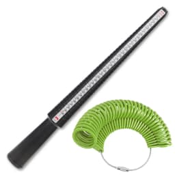 Multi-Purpose Professional Ring Sizer Measuring Tool Plastic Jewelry Mandrel Stick Finger Gauge for Ring Size Determination