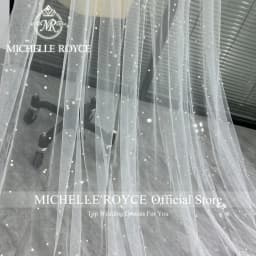 Michelle Royce Customized Adult Wedding Veils custom made length Beaded