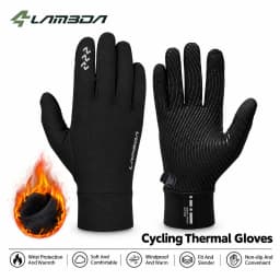 LAMEDA Winter Cycling Gloves 5-15℃ Touchscreen Riding Thermal Road Mountain Bike Full Finger Gloves Cycling Accessories for Men