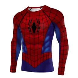 2026 Spider Graphic Vintage Print Compression Long Sleeve T Shirt Quick Dry Sports Fitness Workout Training Top Family Matching