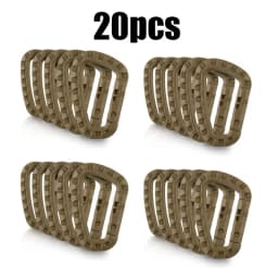 5/10/15/20pcs Tactical D-Shape Plastic Carabiner With Hard Spring Snap Clip ITW Keychain Gear Hook For Outdoor Camping Tools