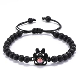 Beaded Personalized Photo Projection Bracelet Custom Photo Dog Paw Bracelet Pet Photo Necklace Cat PawPendant Commemorative Gift