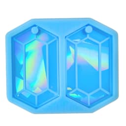 Silicone Mold for Earring Pendant Holographic Hexagon Earring Resin Mold Rainbow Light Earring Keychain Charm Epoxy Mold