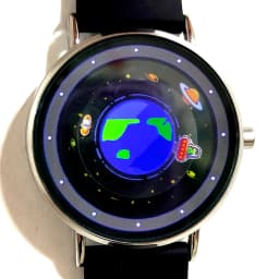 Quartz Watch Creative Content Watches UFO Design Rocket Around Earth Watch with Silicone Strap