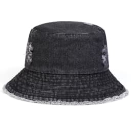 Unisex Solid Color Distressed Cowboy Bucket Hats Fishermen Caps Outdoor Casual Cap Sunscreen Hat