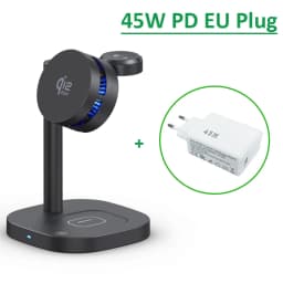 ICE Cooling Qi2.2 25W 3 in 1 Magnetic Wireless Charger Stand Fast Charging For Magsafe iPhone 17 Pro Max Apple Watch 2-8 Airpods