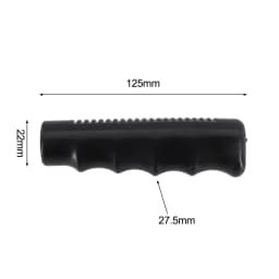 2Pcs Wheelbarrow Rubber Handles, Round Tubes Black Replacement Universal Handles PVC Anti-slip Handle Cover Industrial Tool Part
