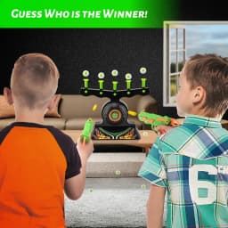 Newly Upgraded Luminous Electric Floating Target Children's Shooting Competition Soft Sponge Toy Gun Set Outdoor Sports Toy Gift