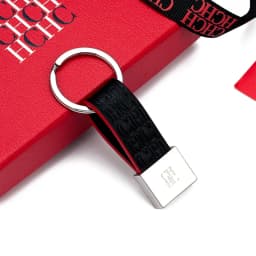CH Leather Keychain Fashionable Simple Unique Printed Design Fashion Keychain Gifts Jewelry Niche High-end Luggage Accessories