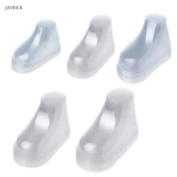 10Pcs Clear Plastic Baby Booties Display Socks ReusableChild Booties Showcase Holder 8-12cm Baby Feet Supports PVC Plastic Rack