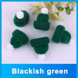 10-50Pcs Mini Knitting Hats Christmas DIY Craft Knitting Doll Hats Mini Wool Hat for Christmas Tree Ornaments DIY Hair Accessory