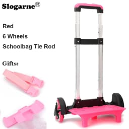 Kids Backpack Pull Rod Trolley Wheels Children School Bag Accessories Tie Rod Stator Students Climb Stairs 6 Wheels Bags Parts
