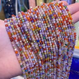 Wholesale 2/3/4MM Natural Amethyst Tiger Eye Garnet Mini Loose Bead DIY Men's and Women's Fashion Bracelet Necklace Jewelry
