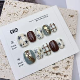 10Pcs Cat Eye Handmade Press on Nails Candy Color Fake Nails Summer Cute Wearable Stick-on Nails Full Cover False Nail Uñas 네일팁