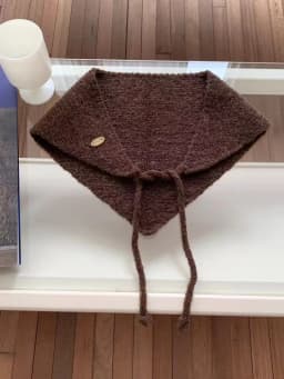 Ins Autumn Winter New Wool Knitted Triangle Scarf Solid Color Warm Outer Decorative Shawl Fart Curtain Korean Knitted Headband