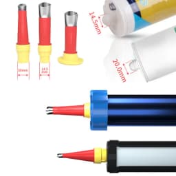 22/32PCS Universal Integrated Rubber Nozzle Tool Kit Stainless Steel Caulk Nozzle Tips Applicator Glue Silicone Caulking Tools