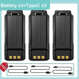 Baofeng UV-5R 3800mAh Battery Thicker Original Enlarge USB C UV-5R BF-F8HP UV-5RE UV-5X3 Walkie Talkie Li-ion Extended Battery