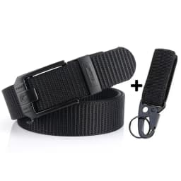 Luxury Metal Automatic Buckle Canvas Belts For Men Thick Tough Nylon Webbing Waistband Outdoor Jeans Pants Tactical Belt Hiking