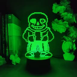 Undertale Anime Lamp Cute Room Decor RGB Table Light Houses Decoration Undertale Sans LED Nightlight for Children Birthday Gifts
