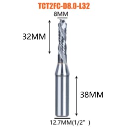Dreanique 1pc Composite Flute with ChipBreaker Carbide Milling Cutter For Hard Wood Laminated Panel,TCT Compression Router Bit