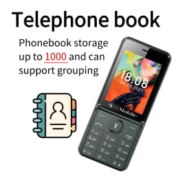 Unlocked 4 Quad Sim Senior Phone 2.8" Big Display Durable Quick Dial Flashlight Large Button Loud Voice Slim Elderly Cellphone