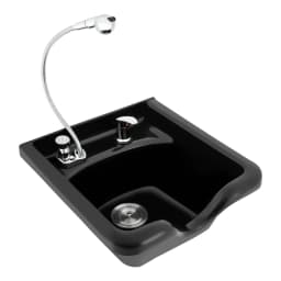 Salon Shampoo Wash Basin ABS Plastic Black Shampoo Basin Hairdressing Equipment Beauty Salon Wall Mount Suitable for Hair Salon