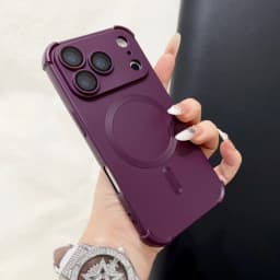 18pro Matte Airbag for Magsafe Magnetic Cases for iPhone 18 Pro Max 17 Pro 16 15 14 13 12 Lens Protection Shockproof Soft Cover