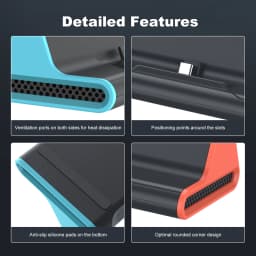 Gaming Console Charging Stand with Type C Port Console Fast Charging Dock for Nintendo for Switch 2 Game Accessories