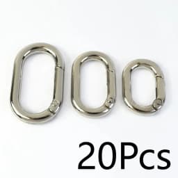 10/20Pcs Spring O Ring Buckles 13-32mm Openable Loop Carabiner Clip Hook for Bag Strap Keyring DIY Craft Hardware Accessories