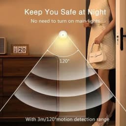 Night Light With PIR Motion Sensor Wireless LED Battery Lamp Protable Magnetic For Bedroom Kitchen Cabinet Lighting