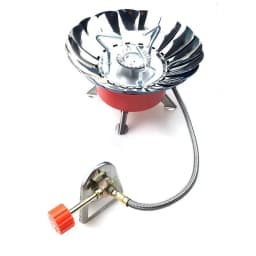 Outdoor Mini Portable Folding Heater Camping Lotus Burner Kitchen Cooker Heating Foldable Furance Head Card Gas Stove Wind Proof